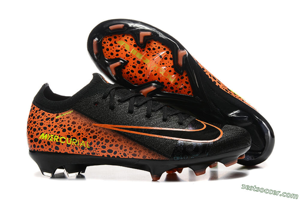 Nike Air Zoom Mercurial Vapor 16 Elite FG Low-Tops Soccer Cleats - Black/Orange/Yellow 0