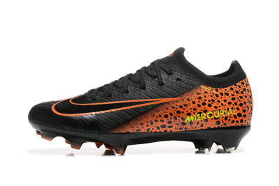 Nike Air Zoom Mercurial Vapor 16 Elite FG Low-Tops Soccer Cleats - Black/Orange/Yellow