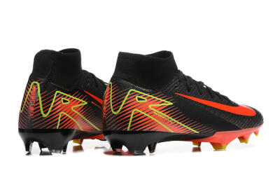 Nike Air Zoom Mercurial Superfly 10 Elite FG High-Tops Soccer Cleats - Black/Red/Yellow