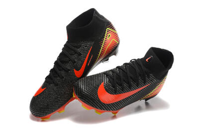 Nike Air Zoom Mercurial Superfly 10 Elite FG High-Tops Soccer Cleats - Black/Red/Yellow