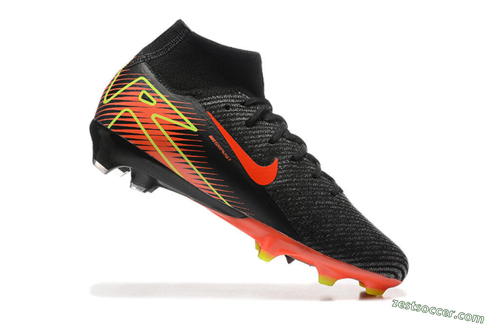 Nike Air Zoom Mercurial Superfly 10 Elite FG High-Tops Soccer Cleats - Black/Red/Yellow 4