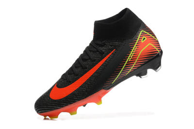 Nike Air Zoom Mercurial Superfly 10 Elite FG High-Tops Soccer Cleats - Black/Red/Yellow