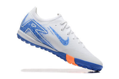 Nike Air Zoom Mercurial Vapor 16 Elite TF Low-Tops Soccer Shoes - White/Blue/Orange