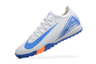 Nike Air Zoom Mercurial Vapor 16 Elite TF Low-Tops Soccer Shoes - White/Blue/Orange