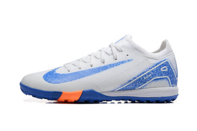 Nike Air Zoom Mercurial Vapor 16 Elite TF Low-Tops Soccer Shoes - White/Blue/Orange