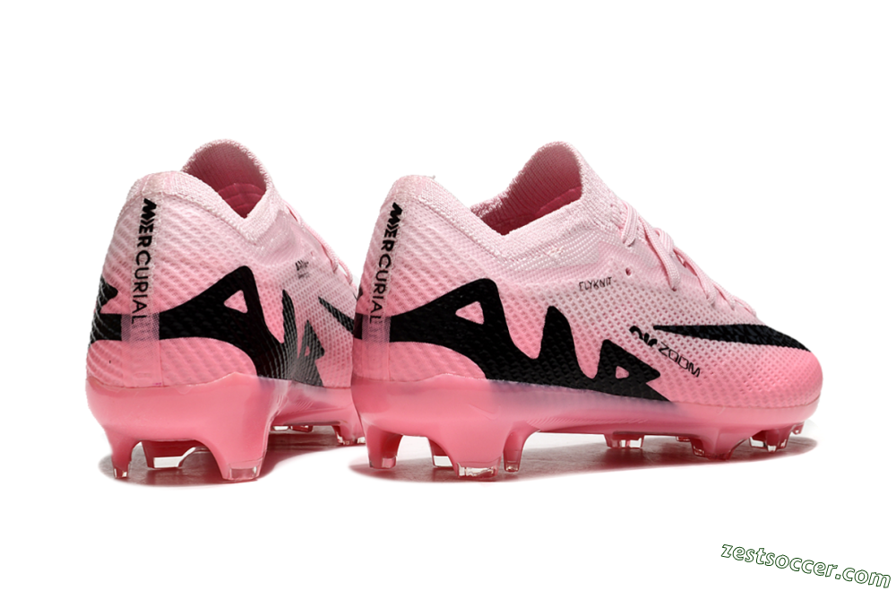 Kids Nike Air Zoom Mercurial Vapor 15 Elite FG Low-Tops Soccer Cleats - Pink/Black 7