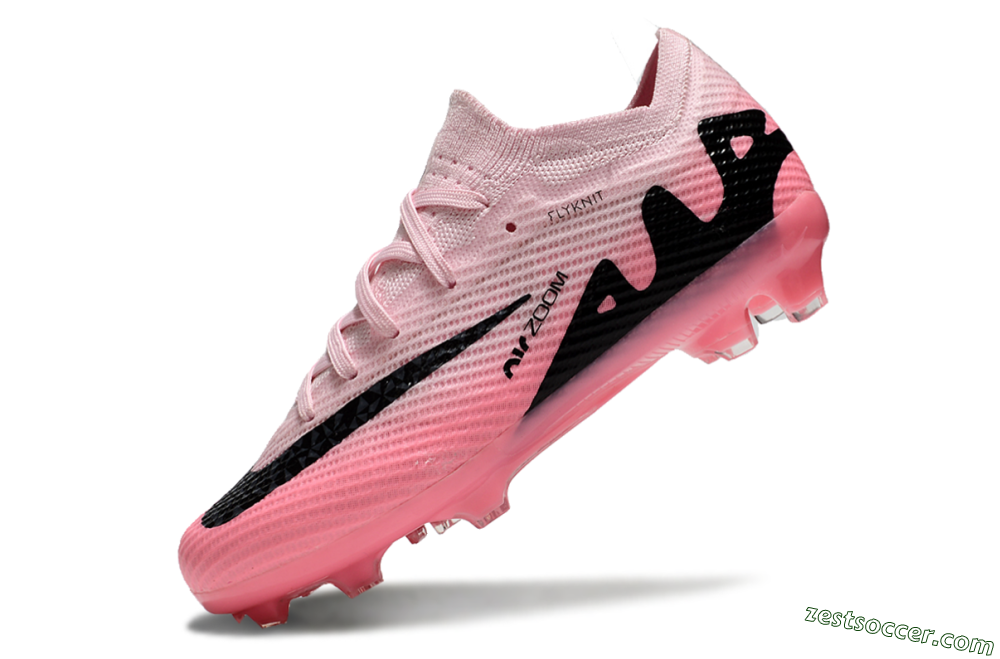 Kids Nike Air Zoom Mercurial Vapor 15 Elite FG Low-Tops Soccer Cleats - Pink/Black 5