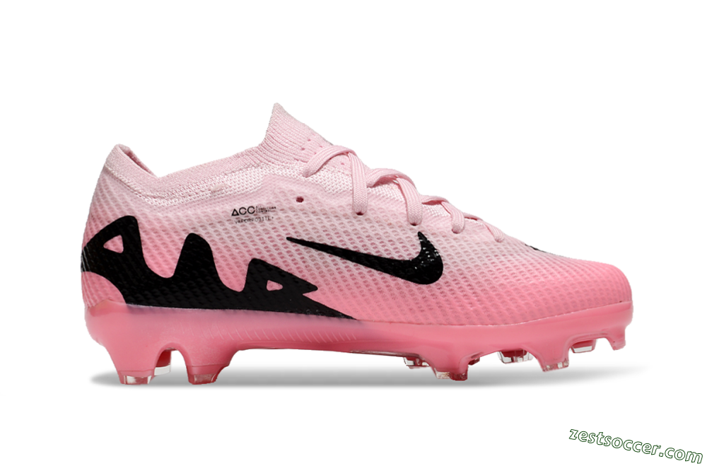 Kids Nike Air Zoom Mercurial Vapor 15 Elite FG Low-Tops Soccer Cleats - Pink/Black 6