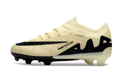 Kids Nike Air Zoom Mercurial Vapor 15 Elite FG Low-Tops Soccer Cleats - Beige/Black