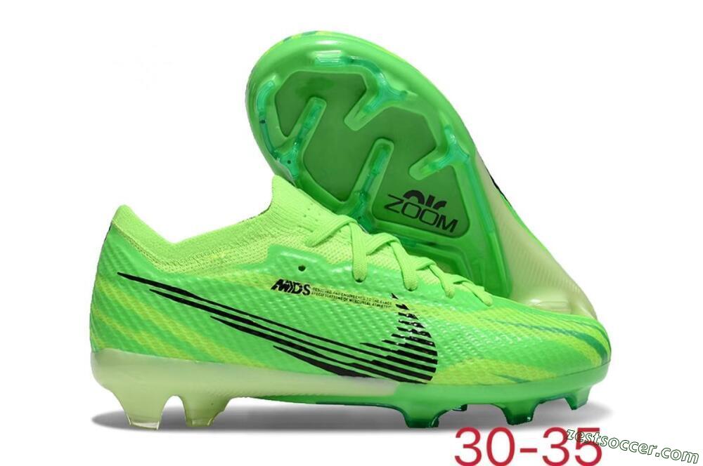 Kids Nike Air Zoom Mercurial Vapor 15 Elite FG Low-Tops Soccer Cleats - Yellow/Black 0