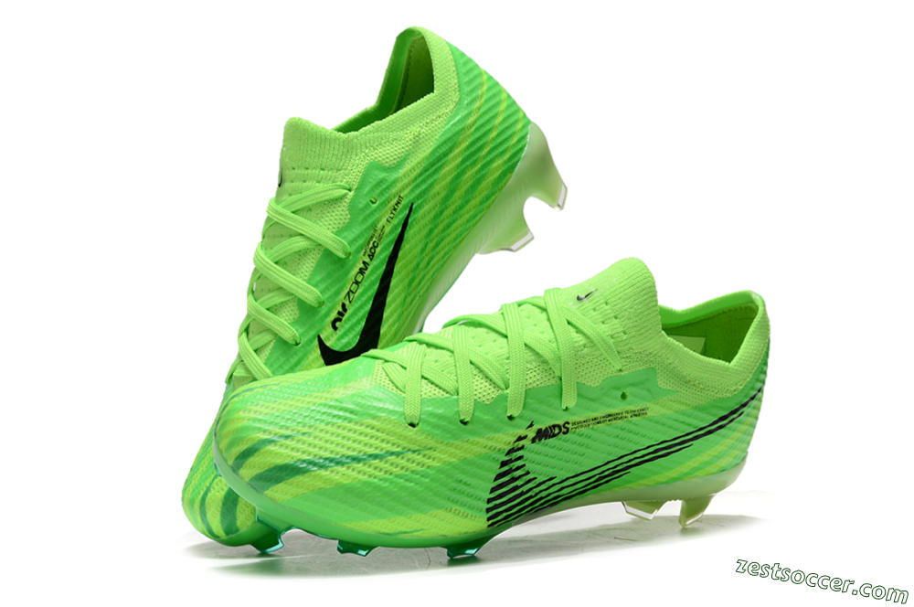 Kids Nike Air Zoom Mercurial Vapor 15 Elite FG Low-Tops Soccer Cleats - Yellow/Black 3
