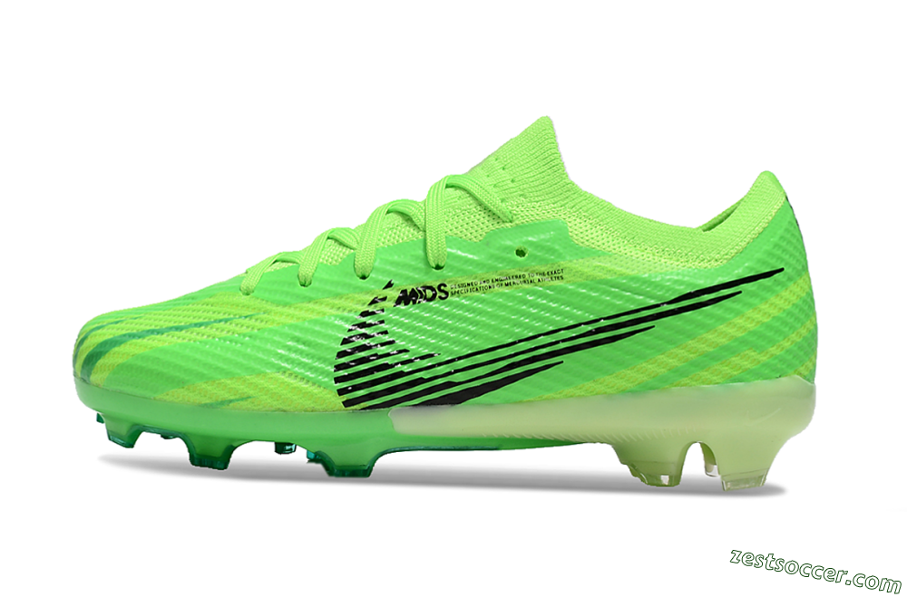 Kids Nike Air Zoom Mercurial Vapor 15 Elite FG Low-Tops Soccer Cleats - Yellow/Black 2