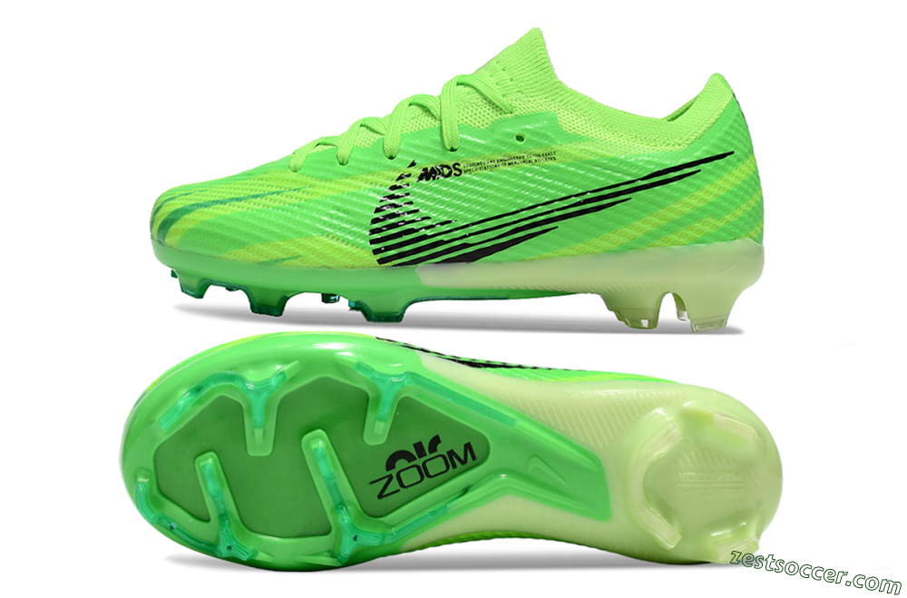 Kids Nike Air Zoom Mercurial Vapor 15 Elite FG Low-Tops Soccer Cleats - Yellow/Black 1