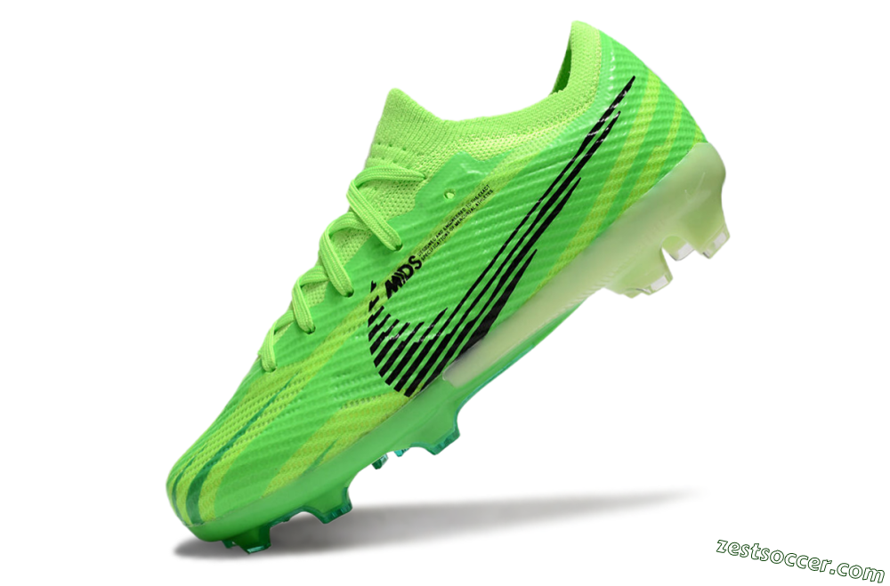 Kids Nike Air Zoom Mercurial Vapor 15 Elite FG Low-Tops Soccer Cleats - Yellow/Black 5