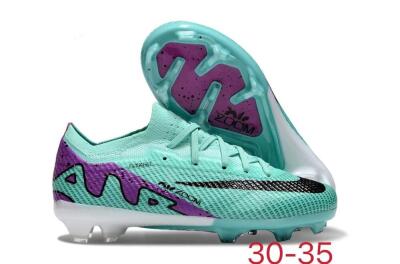 Kids Nike Air Zoom Mercurial Vapor 15 Elite FG Low-Tops Soccer Cleats - Jade/Purple/Black