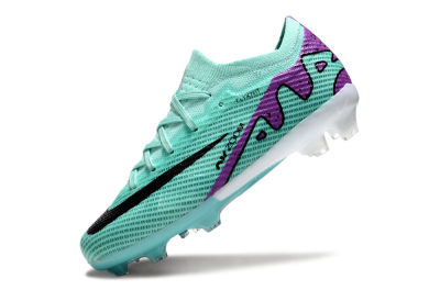 Kids Nike Air Zoom Mercurial Vapor 15 Elite FG Low-Tops Soccer Cleats - Jade/Purple/Black