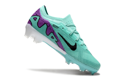 Kids Nike Air Zoom Mercurial Vapor 15 Elite FG Low-Tops Soccer Cleats - Jade/Purple/Black