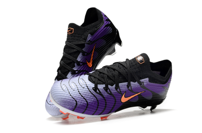 Kids Nike Air Zoom Mercurial Vapor 15 Elite FG Low-Tops Soccer Cleats - Purple/Orange/Black