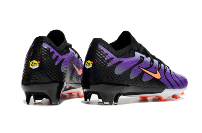 Kids Nike Air Zoom Mercurial Vapor 15 Elite FG Low-Tops Soccer Cleats - Purple/Orange/Black