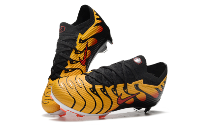 Kids Nike Air Zoom Mercurial Vapor 15 Elite FG Low-Tops Soccer Cleats - Yellow/Black/Red