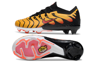 Kids Nike Air Zoom Mercurial Vapor 15 Elite FG Low-Tops Soccer Cleats - Yellow/Black/Red