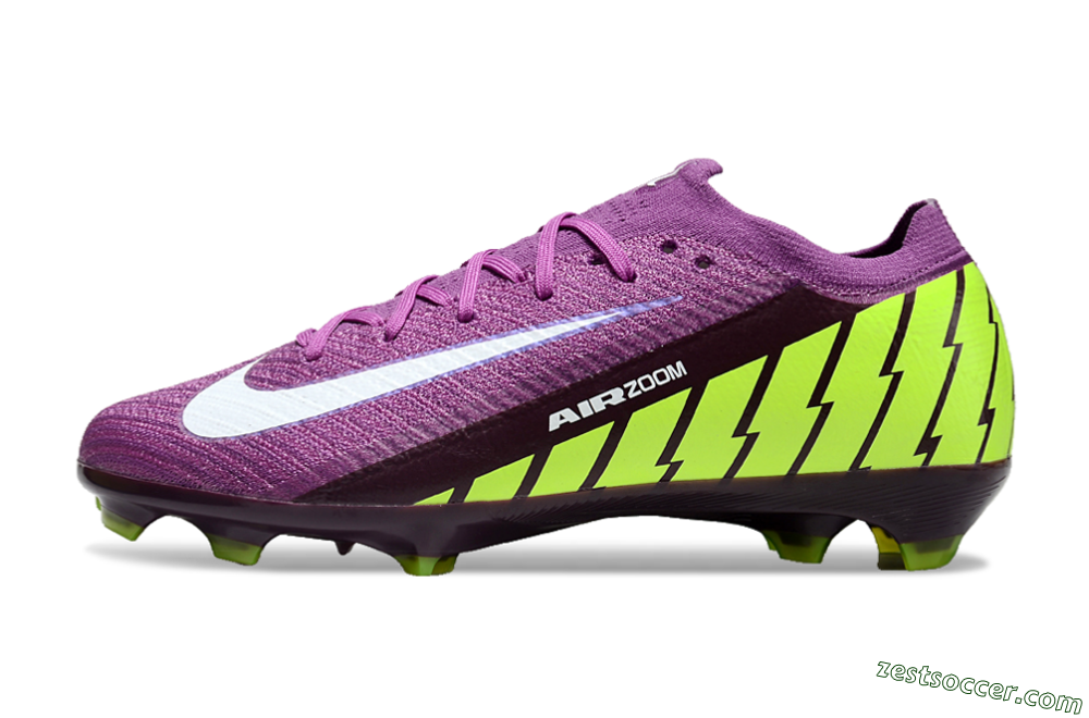 Nike Air Zoom Mercurial Vapor 16 Elite FG Low-Tops Soccer Cleats - Purple/White/Yellow/Brown 2
