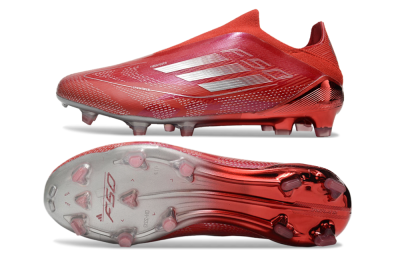 Adidas F50 Elite Laceless FG Low-Tops Soccer Cleats - Red/Silver