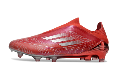 Adidas F50 Elite Laceless FG Low-Tops Soccer Cleats - Red/Silver