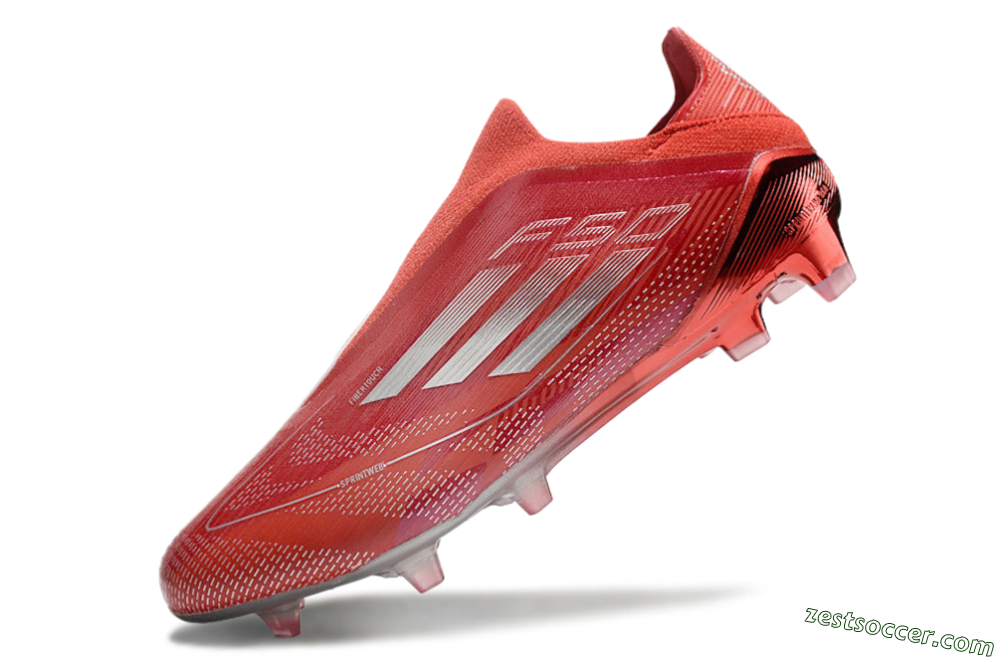 Adidas F50 Elite Laceless FG Low-Tops Soccer Cleats - Red/Silver 5