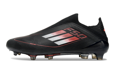 Adidas F50 Elite Laceless FG Low-Tops Soccer Cleats - Black/White/Red
