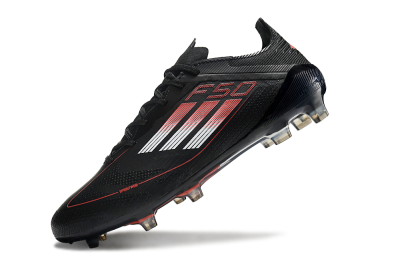 Adidas F50 Eltie FG Low-Tops Soccer Cleats - Black/White/Red