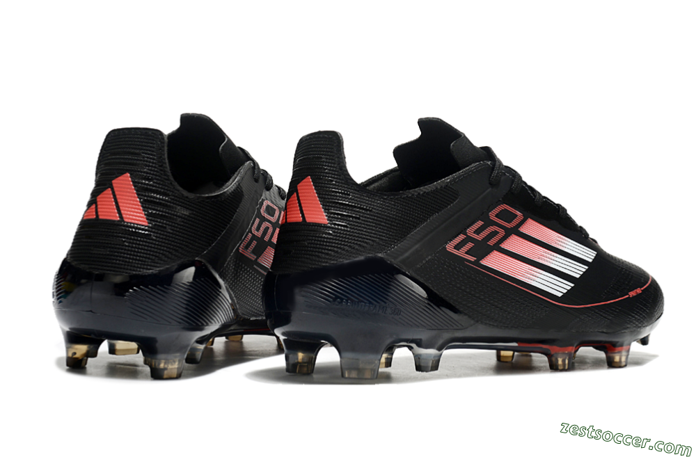Adidas F50 Eltie FG Low-Tops Soccer Cleats - Black/White/Red 6
