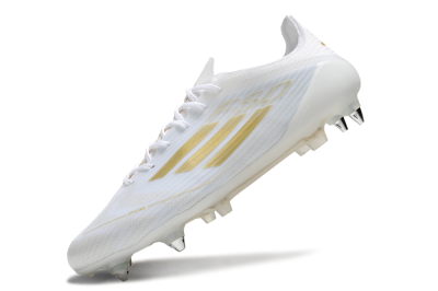 Adidas F50 Elite SG Low-Tops Soccer Cleats - White/Gold/Silver