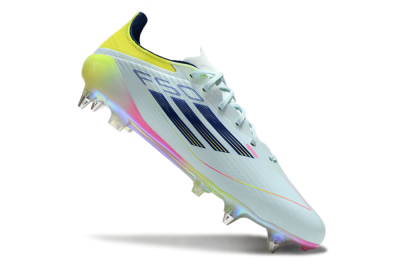 Adidas F50 Elite SG Low-Tops Soccer Cleats - Jade/Yellow/Pink/Gold