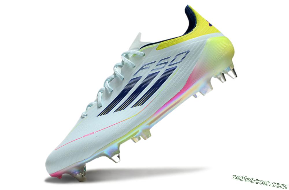 Adidas F50 Elite SG Low-Tops Soccer Cleats - Jade/Yellow/Pink/Gold 5