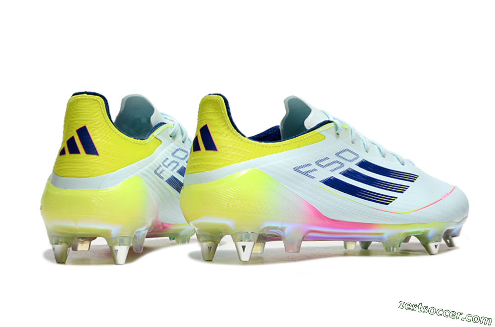 Adidas F50 Elite SG Low-Tops Soccer Cleats - Jade/Yellow/Pink/Gold 6
