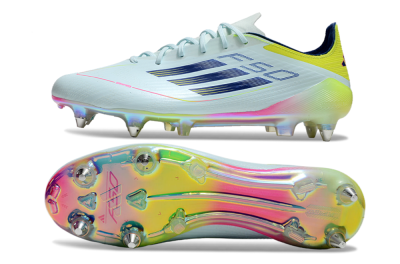 Adidas F50 Elite SG Low-Tops Soccer Cleats - Jade/Yellow/Pink/Gold