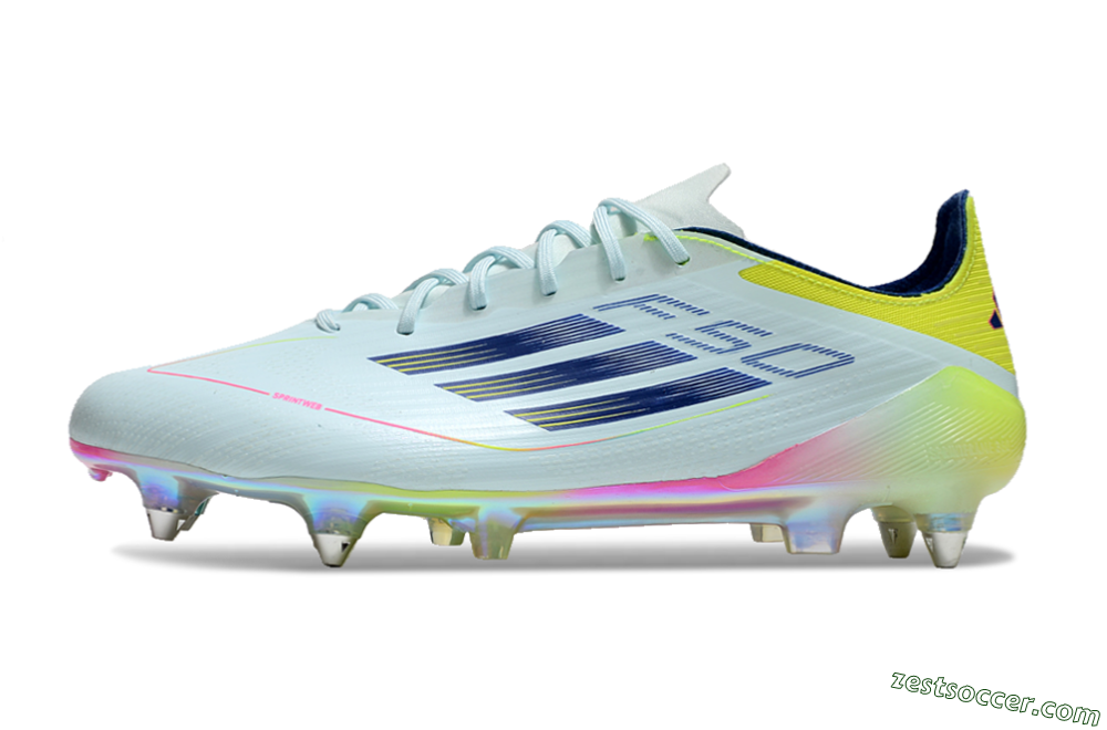 Adidas F50 Elite SG Low-Tops Soccer Cleats - Jade/Yellow/Pink/Gold 2