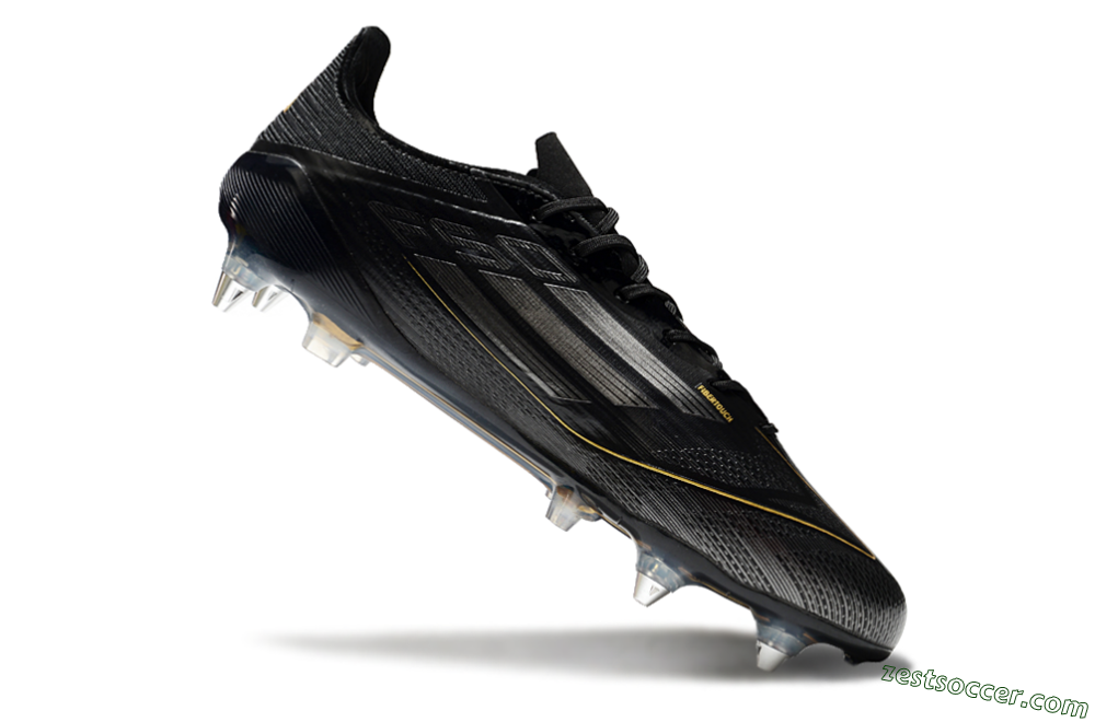 Adidas F50 Elite SG Low-Tops Soccer Cleats - Black/Gold/Silver 4