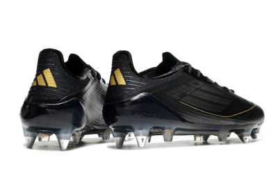 Adidas F50 Elite SG Low-Tops Soccer Cleats - Black/Gold/Silver