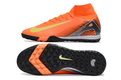 Nike Air Zoom Mercurial Superfly 10 Elite TF High-Tops Soccer Shoes - Red/Yellow/Black