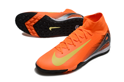 Nike Air Zoom Mercurial Superfly 10 Elite TF High-Tops Soccer Shoes - Red/Yellow/Black