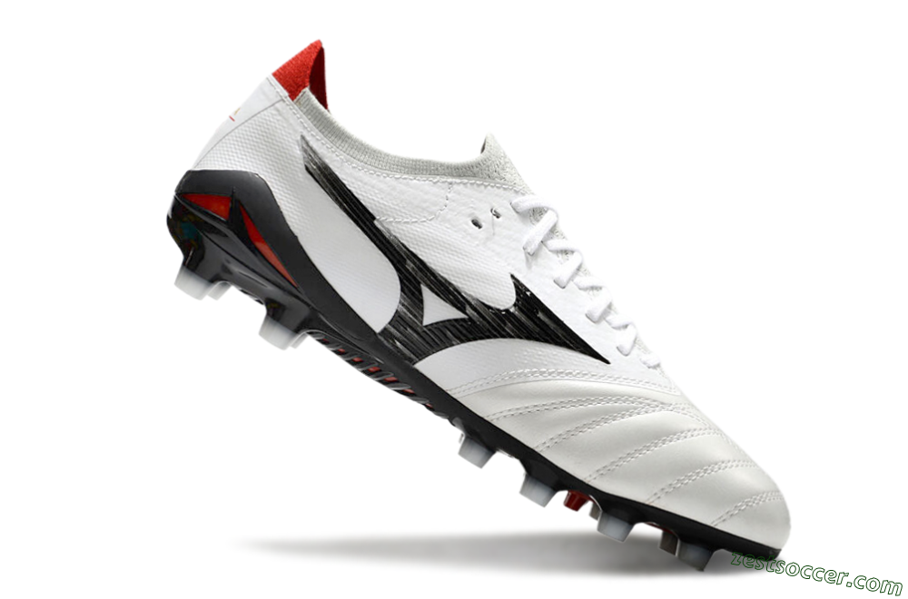 Mizuno Morelia Neo 4 FG Low-Tops Soccer Cleats - White/Black/Red 4