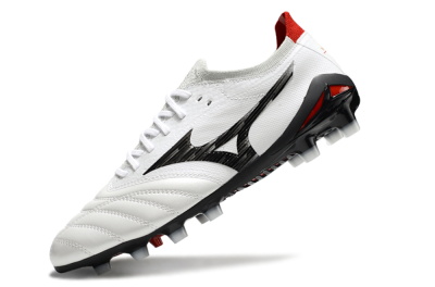 Mizuno Morelia Neo 4 FG Low-Tops Soccer Cleats - White/Black/Red