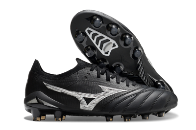 Mizuno Morelia Neo 4 FG Low-Tops Soccer Cleats - Black/White