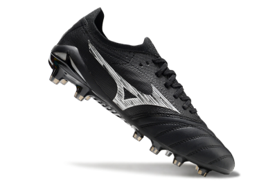 Mizuno Morelia Neo 4 FG Low-Tops Soccer Cleats - Black/White