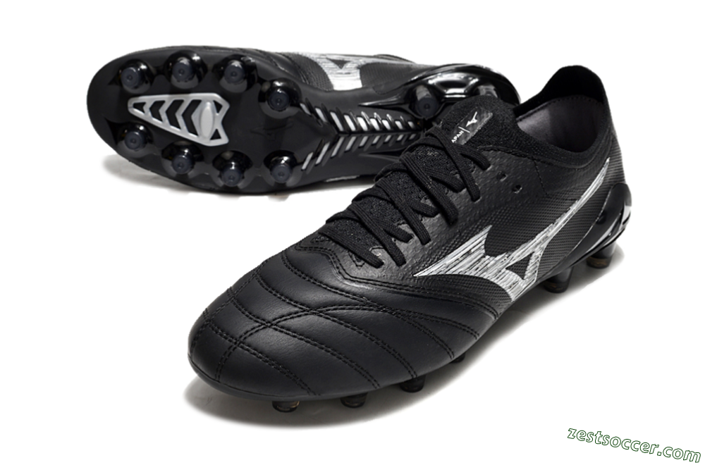 Mizuno Morelia Neo 4 FG Low-Tops Soccer Cleats - Black/White 3