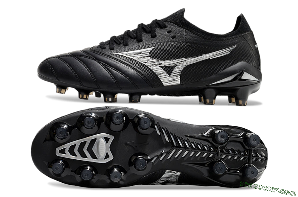 Mizuno Morelia Neo 4 FG Low-Tops Soccer Cleats - Black/White 1