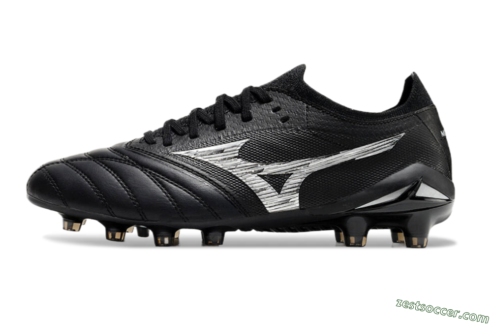 Mizuno Morelia Neo 4 FG Low-Tops Soccer Cleats - Black/White 2