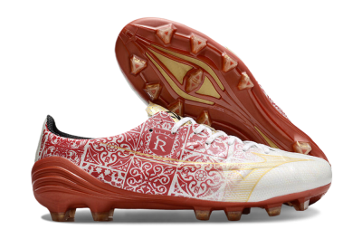 Mizuno Morelia Neo FG Low-Tops Soccer Cleats - White/Red/Gold
